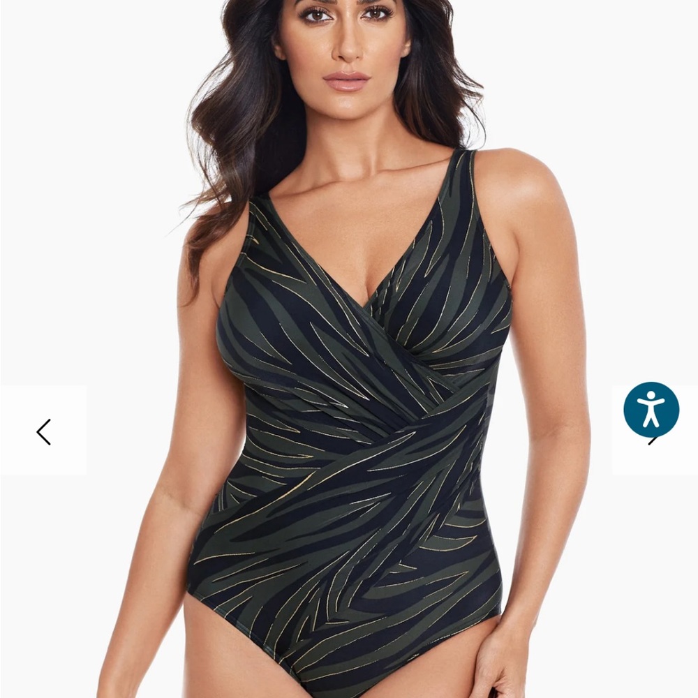 MIRACLESUIT SEABRA OCEANUS ONE PIECE SIZE 10 SWIMSUIT WORN 1x